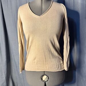 J. Crew Tan Knit Long Sleeve Top